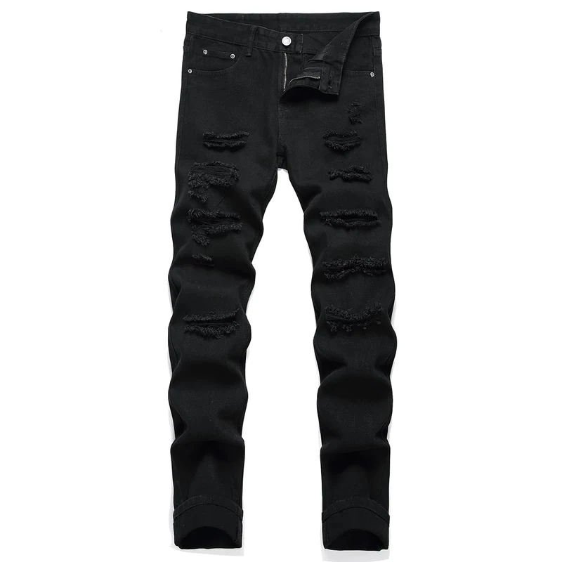 Ripped Distressed Denim Jeans Backwoods Clothes clothing